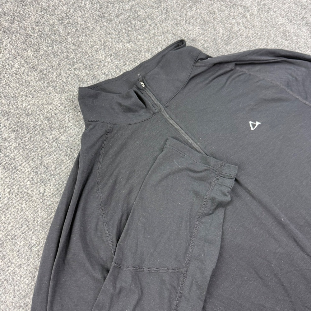 Paradox Quarter Zip Pullover XL Black Merino Wool Blend Base Layer Mens
